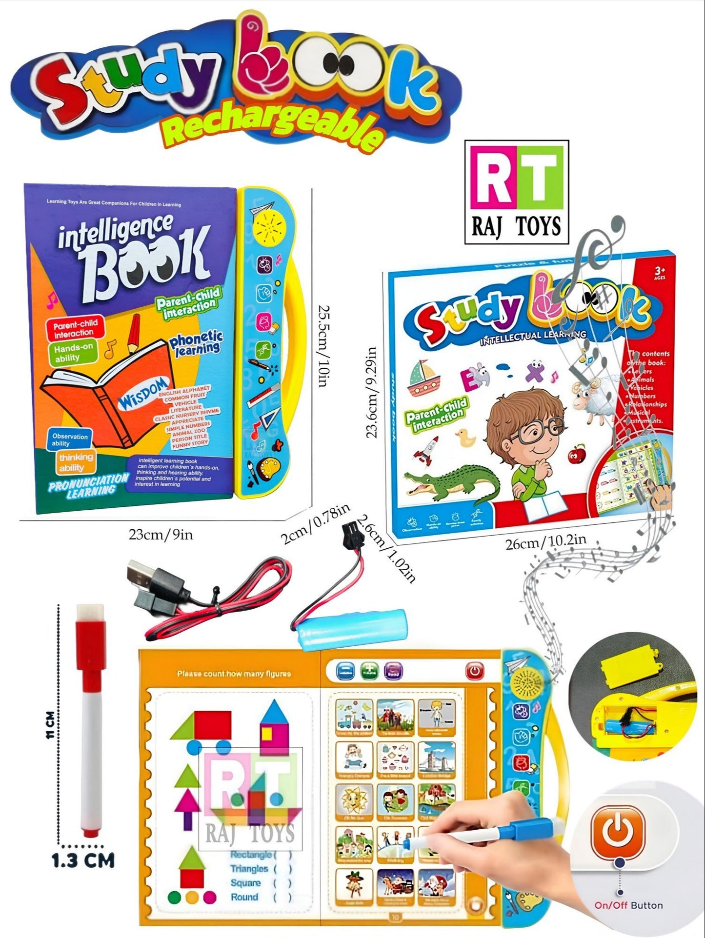 Intelligence Learning Book for Kids - Educational Sound Book with Music